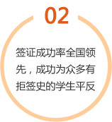 簽證成功率全國(guó)領(lǐng)先，成功為眾多有拒簽史的學(xué)生平反